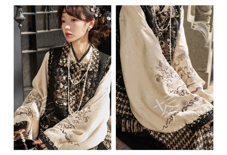 Spring Ming Dynasty Style Hanfu Set Black Fashionable Hanyuansu Women Attire