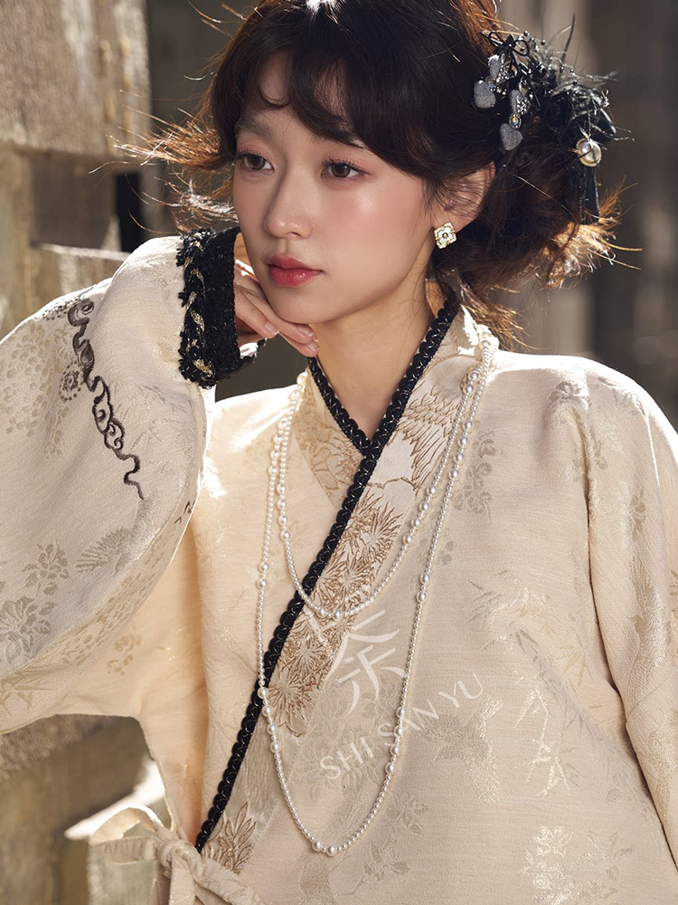 Spring Ming Dynasty Style Hanfu Set Black Fashionable Hanyuansu Women Attire