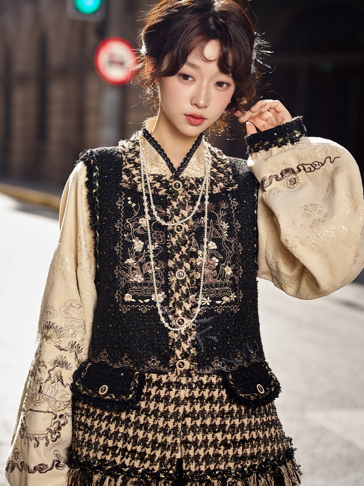 Spring Ming Dynasty Style Hanfu Set Black Fashionable Hanyuansu Women Attire