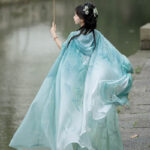 Spring Women Hanfu Qiyao Ruqun Wuxia Cape