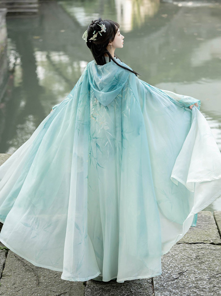 Spring Women Hanfu Qiyao Ruqun Wuxia Cape