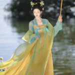 Spring Women Hanfu Stunning Tang Dynasty Qixiong Shanqun Set