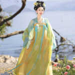 Spring Women Hanfu Stunning Tang Dynasty Qixiong Shanqun Set