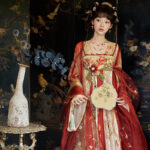 Tang Dynasty Women High-End Red Hanfu Qixiong Shanqun