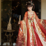 Tang Dynasty Women High-End Red Hanfu Qixiong Shanqun
