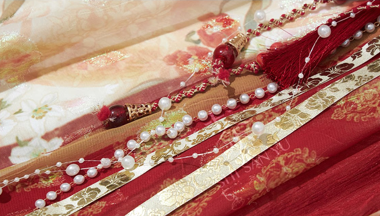 Tang Dynasty Women High-End Red Hanfu Qixiong Shanqun