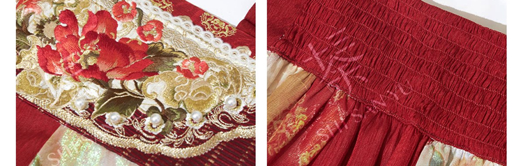 Tang Dynasty Women High-End Red Hanfu Qixiong Shanqun