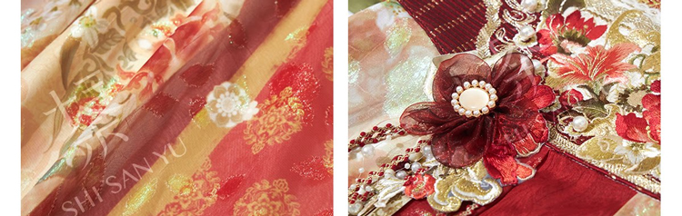 Tang Dynasty Women High-End Red Hanfu Qixiong Shanqun