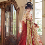 Tang Dynasty Women High-End Red Hanfu Qixiong Shanqun