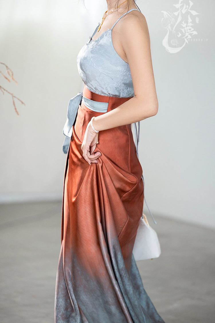 Traditional Song Dynasty Style Women Hanfu Summer Casual Skirt