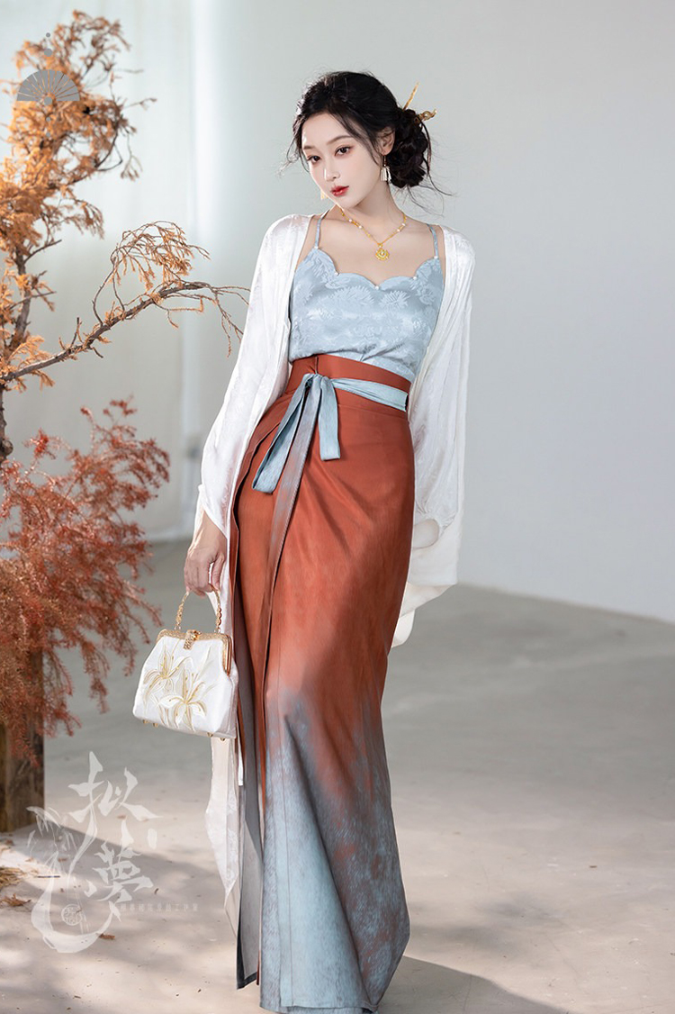 Traditional Song Dynasty Style Women Hanfu Summer Casual Skirt