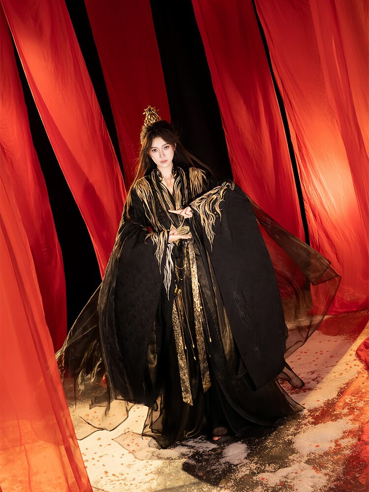 Wei-Jin Style Martial Arts Hanfu Embroidered Wide-Sleeved Robe Male Lead Costume