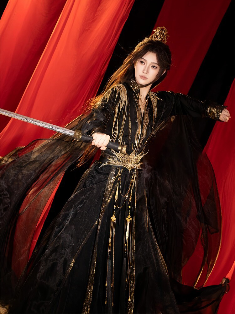 Wei-Jin Style Martial Arts Hanfu Embroidered Wide-Sleeved Robe Male Lead Costume