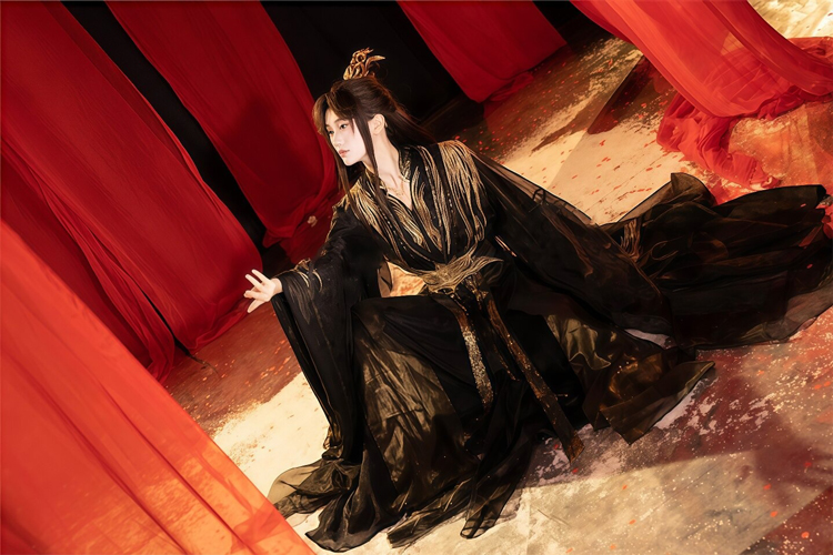 Wei-Jin Style Martial Arts Hanfu Embroidered Wide-Sleeved Robe Male Lead Costume