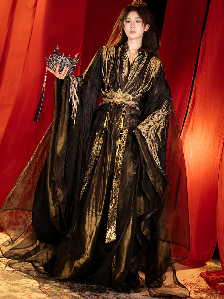 Wei-Jin Style Martial Arts Hanfu Embroidered Wide-Sleeved Robe Male Lead Costume