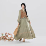 Women Casual Hanfu Set Loose-Fit Dress for Everyday Wear