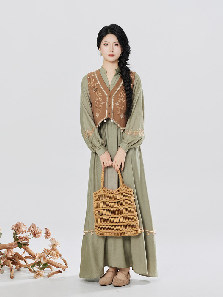Women Casual Hanfu Set Loose-Fit Dress for Everyday Wear