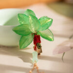 Women Hanfu Hair Clip Pomelo Leaf Fresh Fringe Hair Accessory