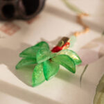 Women Hanfu Hair Clip Pomelo Leaf Fresh Fringe Hair Accessory