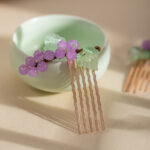 Women Hanfu Hair Clip Simple Purple Grape Hair Accessory