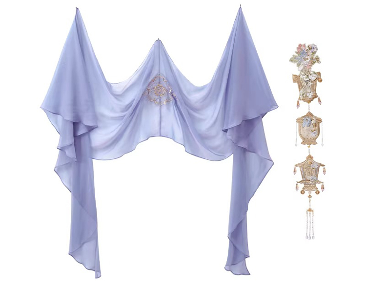 Women Long Song Dynasty Style Hanfu with Embroidered Gradient-Patterned Wide Sleeves