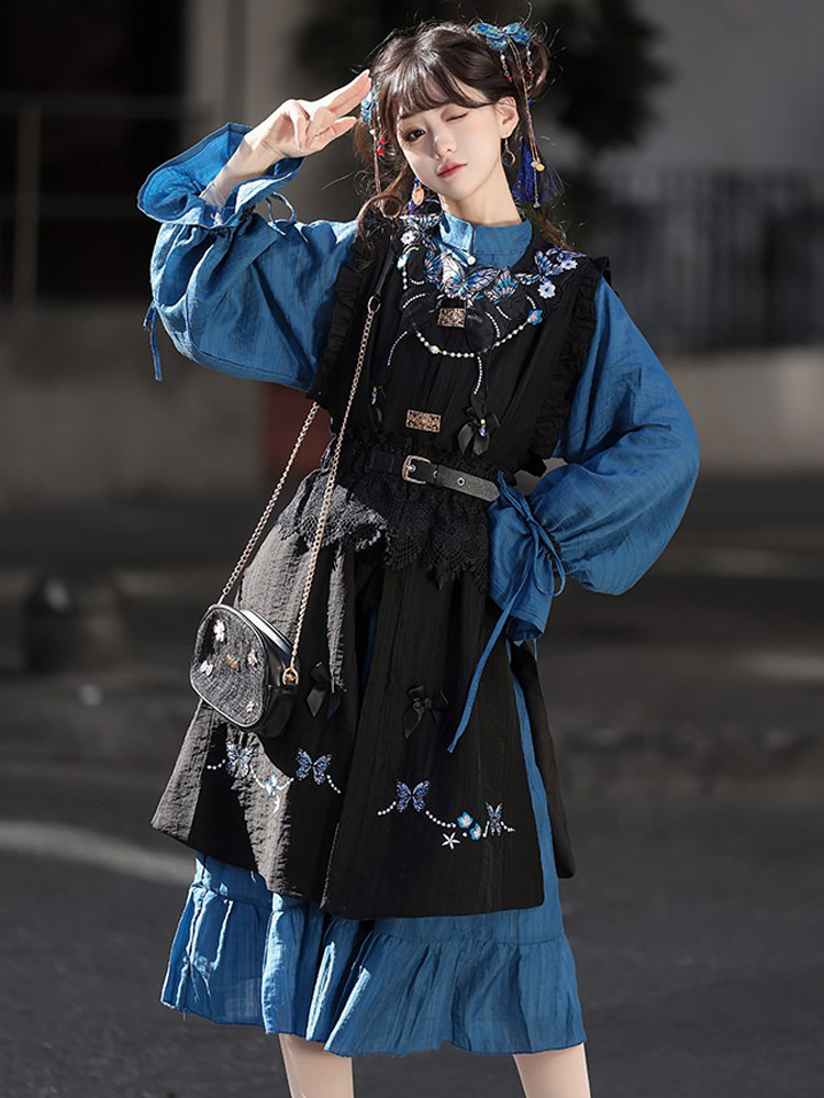 Women Spring Fashion Ming Dynasty-Inspired Hanfu Style Dress