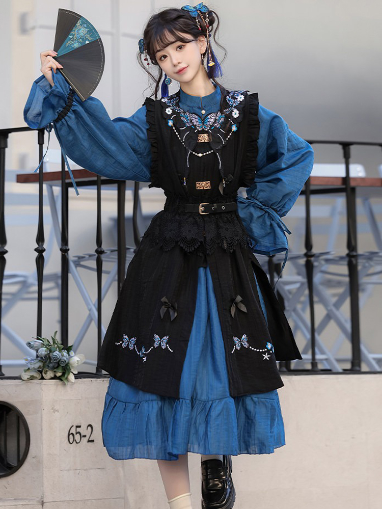 Women Spring Fashion Ming Dynasty-Inspired Hanfu Style Dress