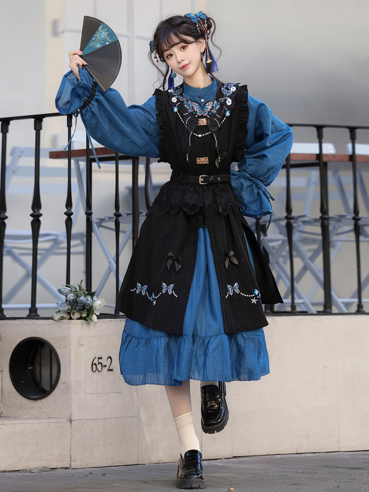 Women Spring Fashion Ming Dynasty-Inspired Hanfu Style Dress