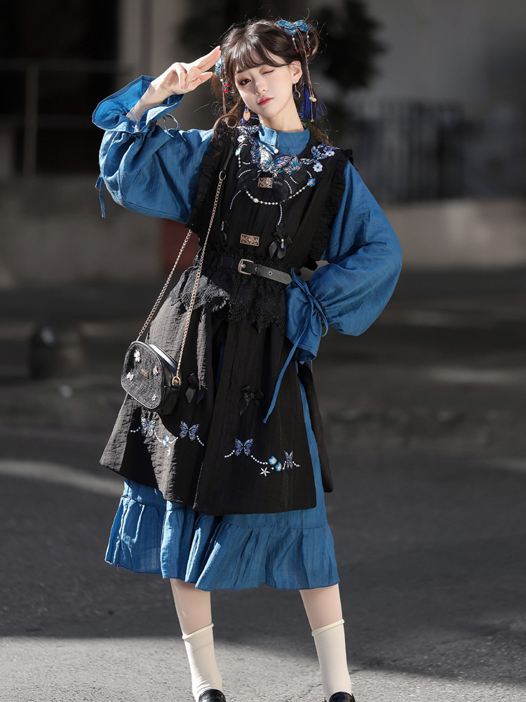 Women Spring Fashion Ming Dynasty-Inspired Hanfu Style Dress