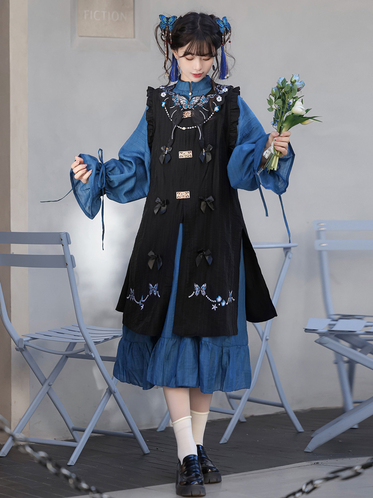 Women Spring Fashion Ming Dynasty-Inspired Hanfu Style Dress