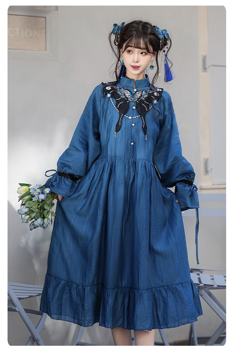 Women Spring Fashion Ming Dynasty-Inspired Hanfu Style Dress