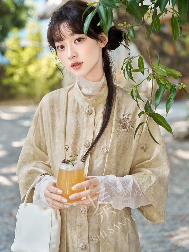 Song Dynasty Style Women Hanfu Summer Casual Retro Artistic Set