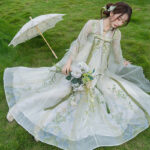 Women Spring Hanfu Tang Dynasty Style Qixiong Shanqun Casual Cute Set