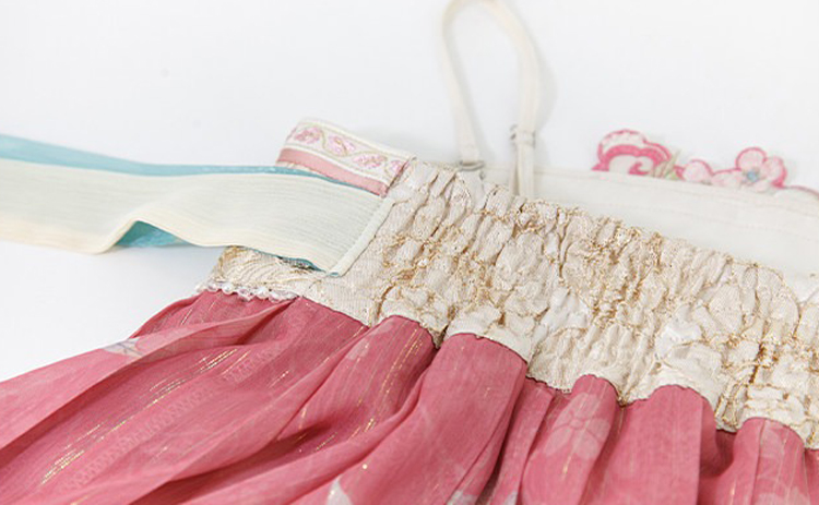 Women Summer Tang Dynasty Hanfu Qixiong Shanqun Pink Cute Set