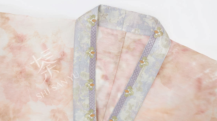 Women Tang Dynasty Hanfu Qixiong Shanqun Pink Iridescent Set