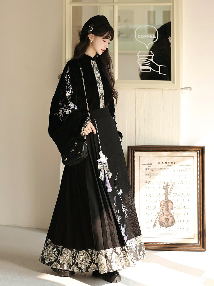 Women Winter Hanfu Thickened Fashionable Ming Dynasty Style Set