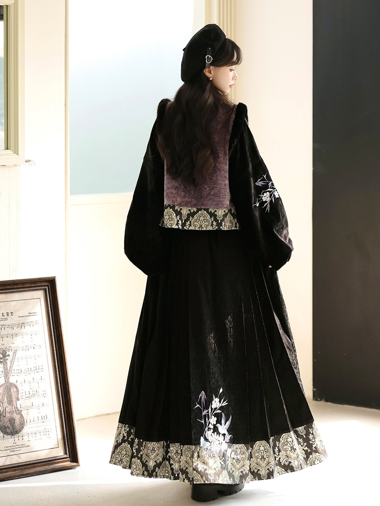 Women Winter Hanfu Thickened Fashionable Ming Dynasty Style Set