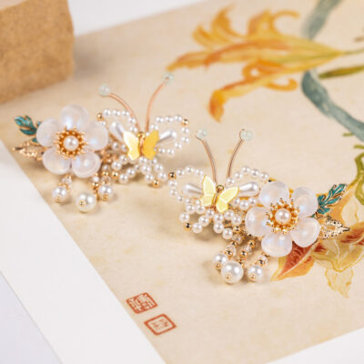 Children Hair Accessories Butterfly Hair Clips Bu Yao Tassel Clips Hanfu Accessories