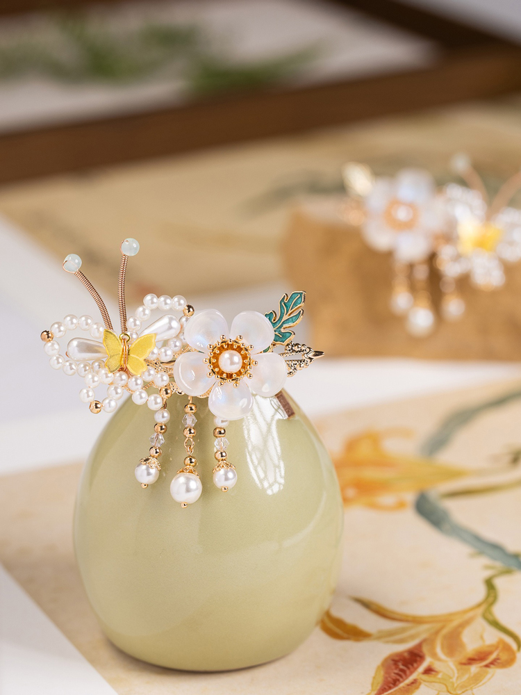 Children Hair Accessories Butterfly Hair Clips Bu Yao Tassel Clips Hanfu Accessories
