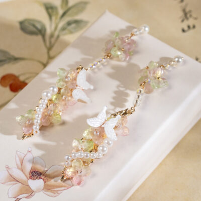 Classic-style Women Hair Clips Hanfu-inspired Tassel Hair Accessories Cute Butterfly and Flower Clips Graceful Butterfly