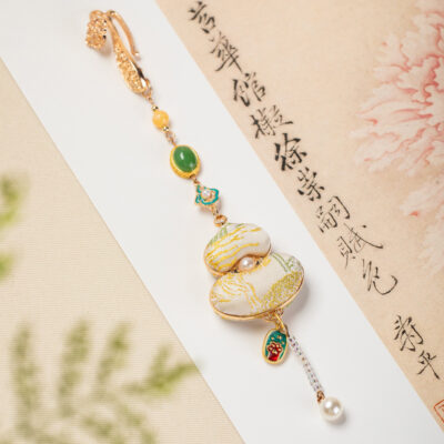 Classical Hanfu Accessory Song Brocade Craftsmanship Ya Jin Qipao Ornament