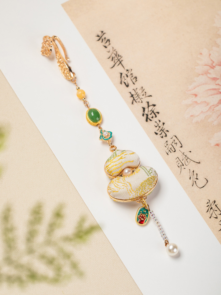 Classical Hanfu Accessory Song Brocade Craftsmanship Ya Jin Qipao Ornament