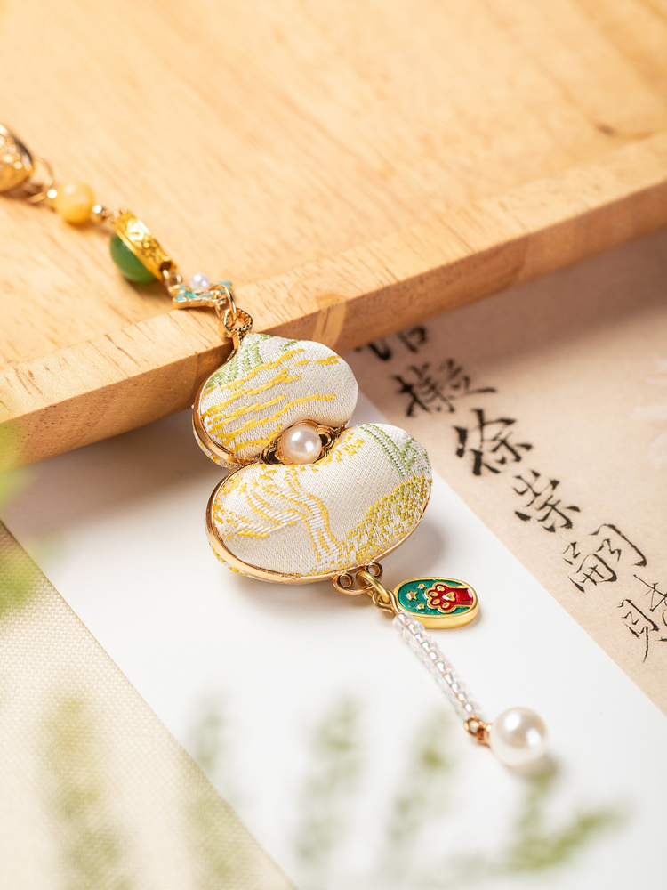 Classical Hanfu Accessory Song Brocade Craftsmanship Ya Jin Qipao Ornament