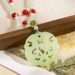 Hanfu Accessories Jade Pendant Necklace Retro Double-Layer Neck Ornament