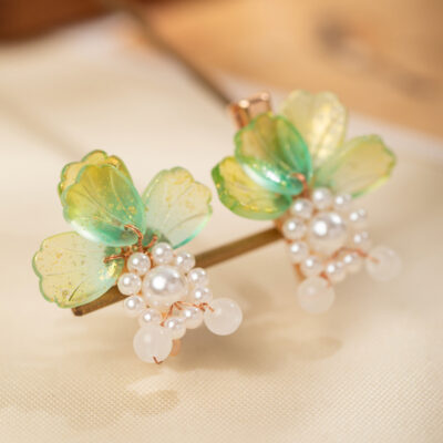 Hanfu Hair Accessory Fresh Green Goldfish Hair Clip Cute Style