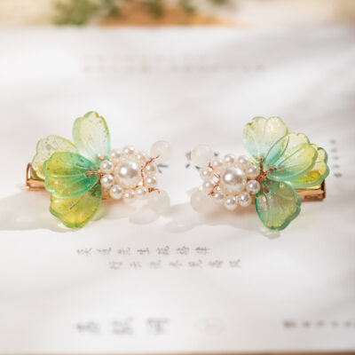 Hanfu Hair Accessory Fresh Green Goldfish Hair Clip Cute Style