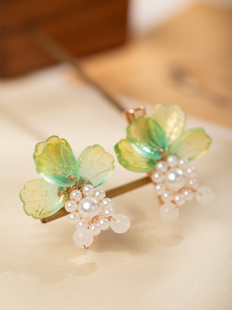 Hanfu Hair Accessory Fresh Green Goldfish Hair Clip Cute Style