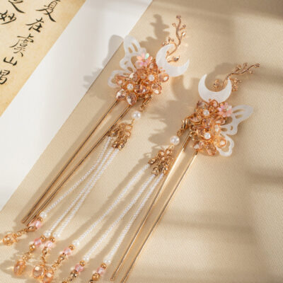 Hanfu Headwear Tassel Hairpins Buyao Hairpins Traditional-Style Hair Accessories Ancient Hairpins
