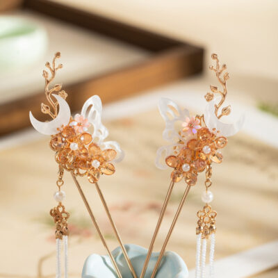 Hanfu Headwear Tassel Hairpins Buyao Hairpins Traditional-Style Hair Accessories Ancient Hairpins
