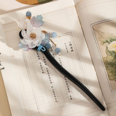Hanfu Plum Blossom Wooden Hairpin for Women Ancient-Style Qipao Hair Accessory